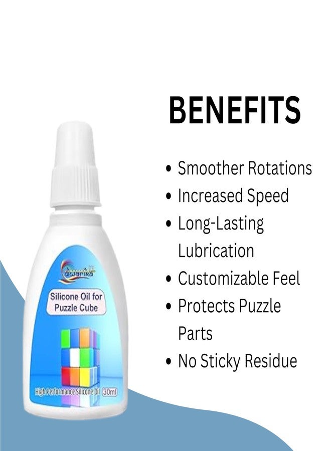 Dwarika Silicone Oil Lubricant for Rubiks Cube Puzzle Cube Reduce Friction Rubik's Cube 30ml - Image 2